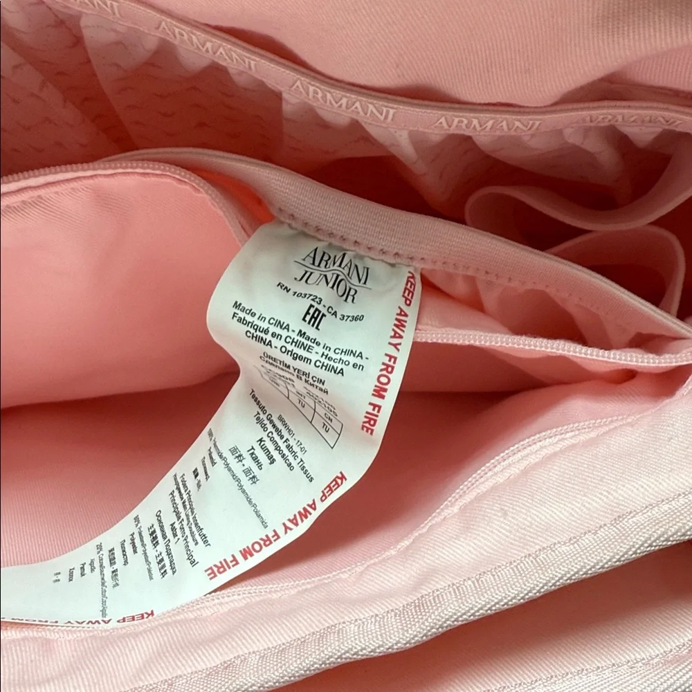 Emporio Armani Soft Pink Baby Bag